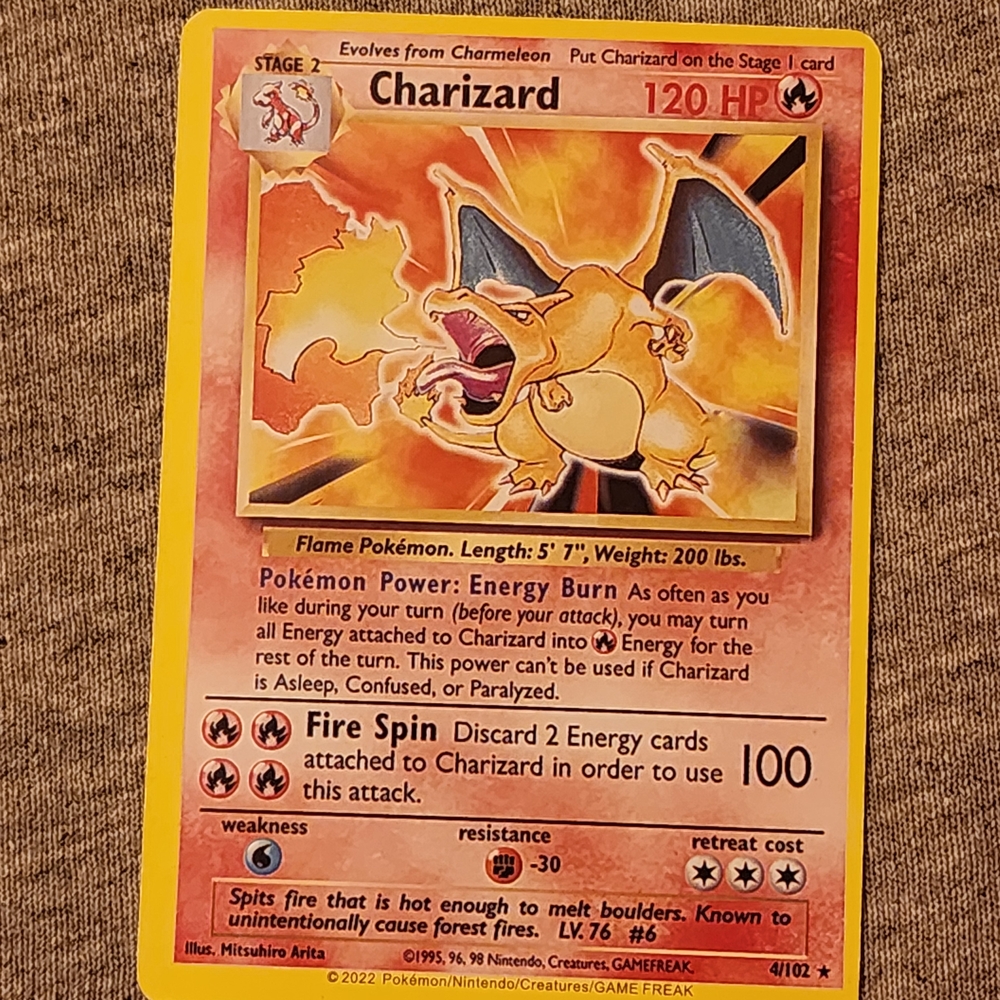 Pokémon Card with Blue and Red Design